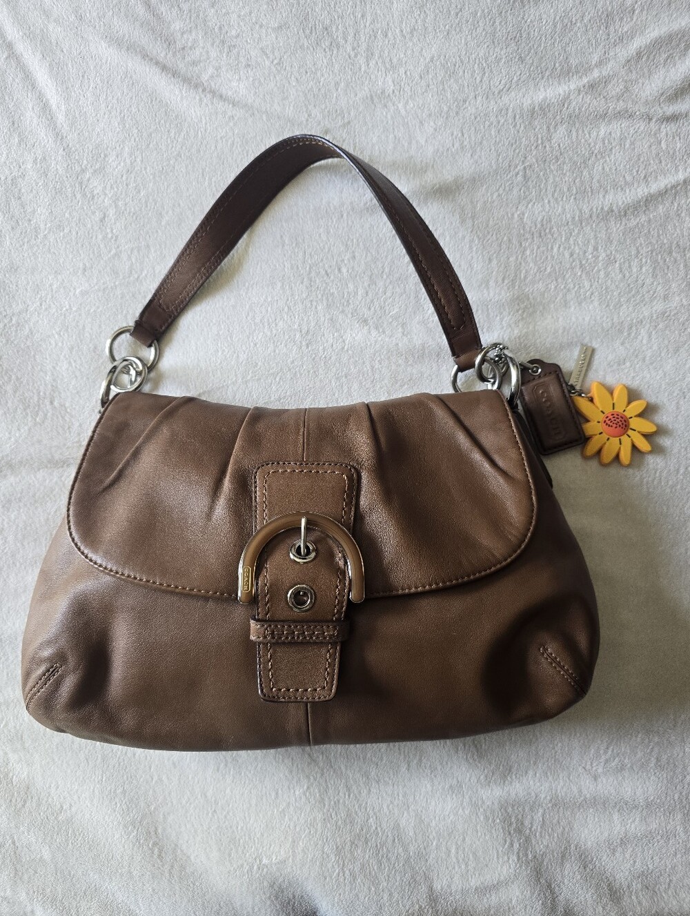 Coach Soho Shoulder Bag Tan Leather